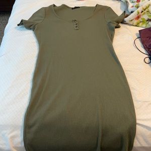 Army green casual dress